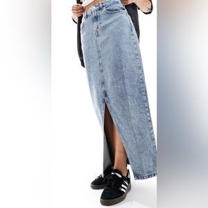 ASOS DESIGN Split him midwash skirt